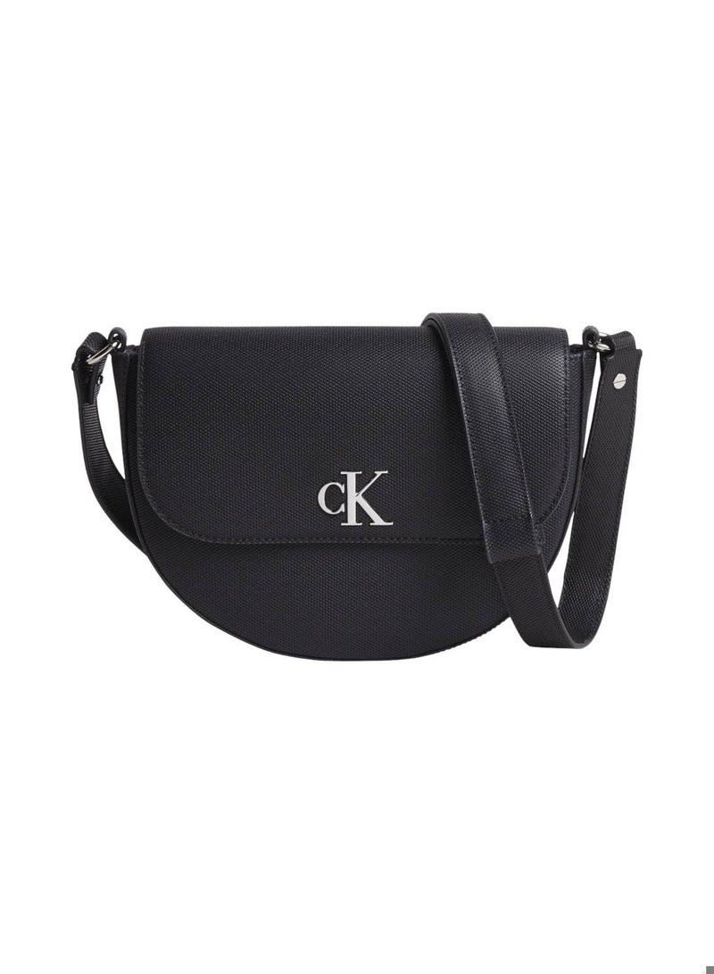 Women's Crossbody Bag - Polyester, Black