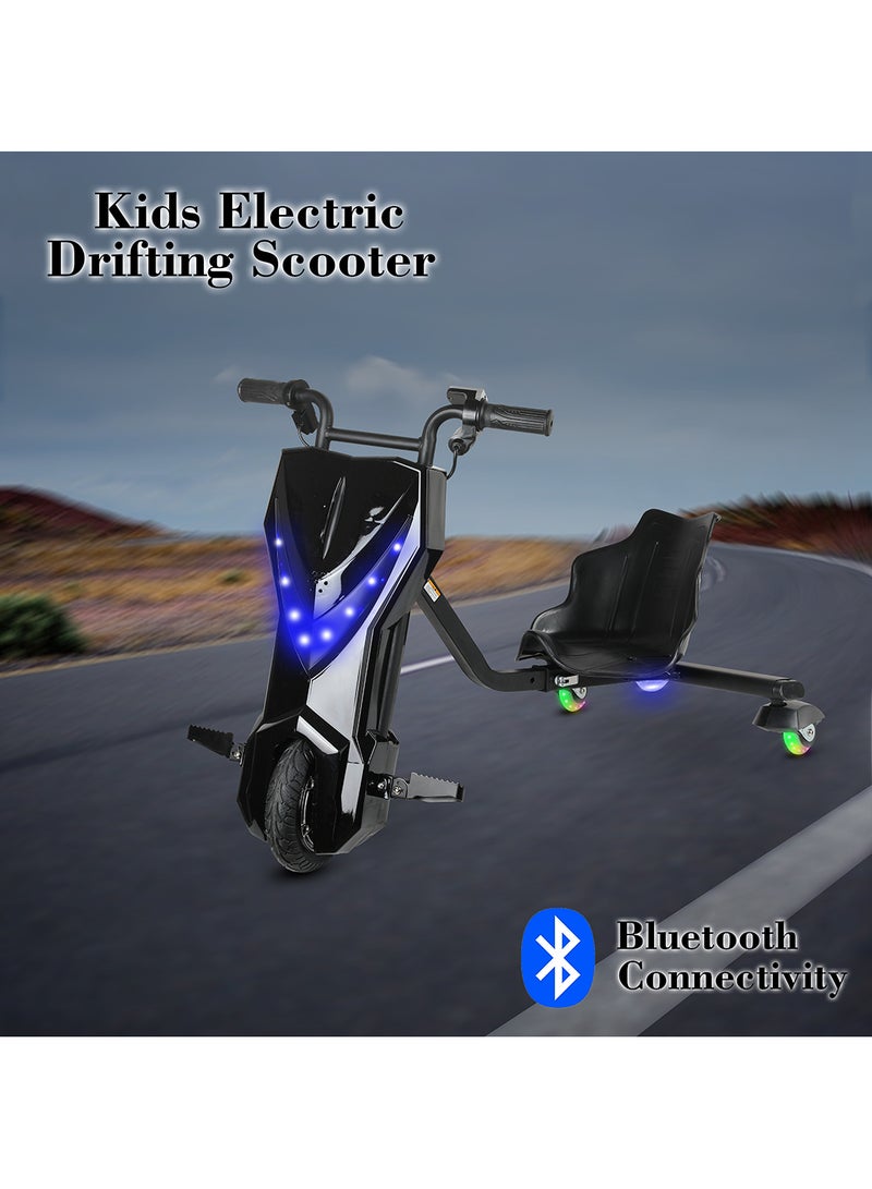 36V High-Power 360° Electric Stunt Drifting Scooter For Kids And Adults - Adjustable Body With Bluetooth And Protective Gear, 3 Speed Modes, 250W Brushless Motor, 8-15 Km/H With 80 Kg Load, Age 6+ Noon Exclusive Series - Black