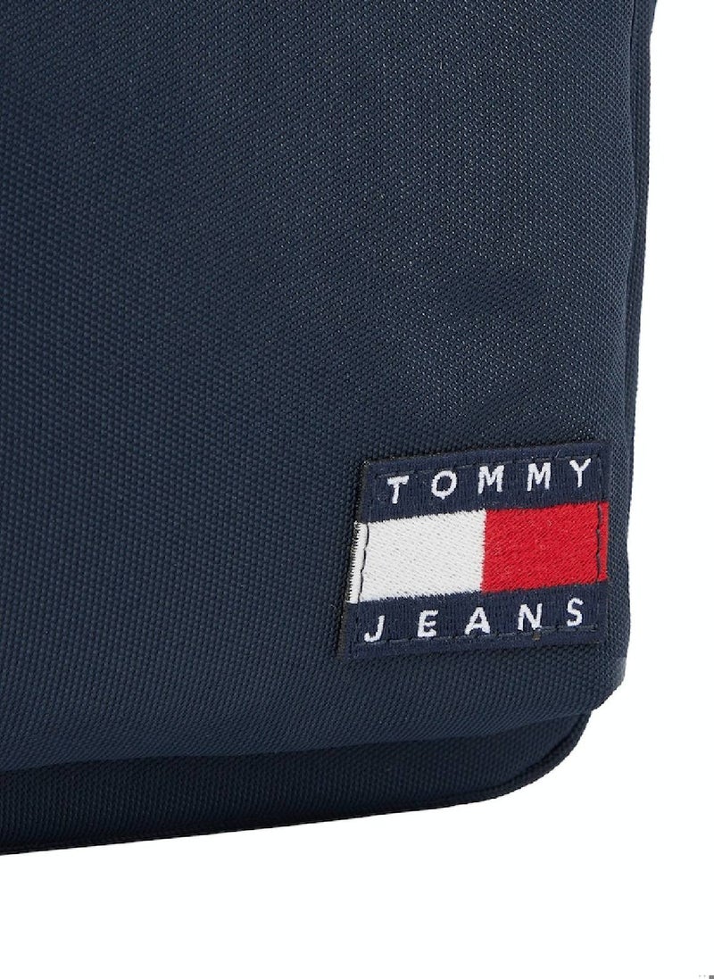 Men's Essential Logo Small Reporter Bag -  Textured finish, Navy