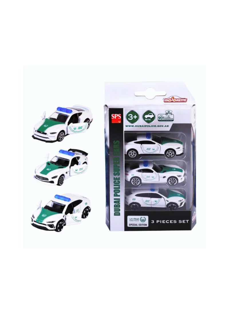 Majorette Dubai Police 3 Pcs Set, 2 Assorted