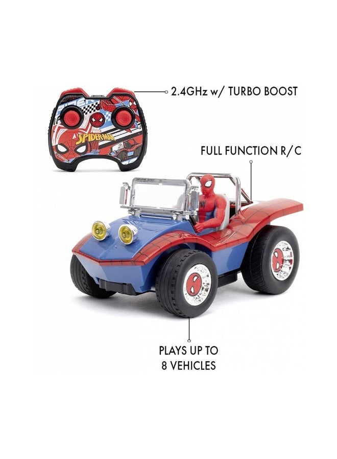 Jada Marvel Spider-Man 2.4 GHz RC Buggy Car with Spider-Man Figure (1:24)