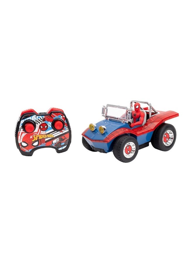 Jada Marvel Spider-Man 2.4 GHz RC Buggy Car with Spider-Man Figure (1:24)