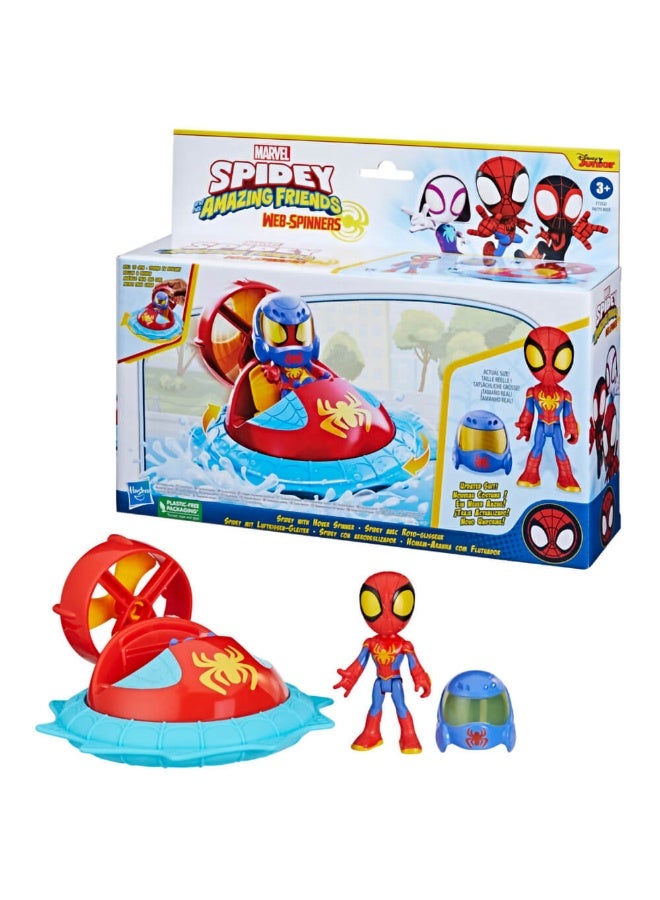 Marvel Spidey & His Amazing Friends Web-Spinners Spidey with Hover Spinner Vehicle & Action Figure