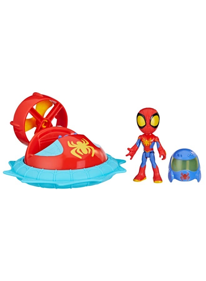 Marvel Spidey & His Amazing Friends Web-Spinners Spidey with Hover Spinner Vehicle & Action Figure