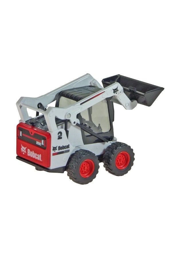 Bburago Bobcat Skid-Steer Loader Die-cast Vehicle with Bucket (10 cm)