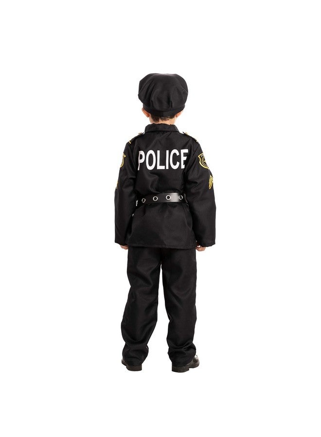 Police Costume For Kids, Cop Costume Outfit Set For Halloween Role-Playing, Carnival Cosplay, Themed Parties (Small (5-7 Yr))