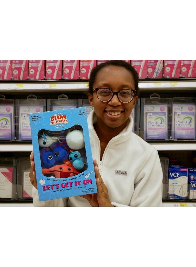 GIANTmicrobes Lets Get it On Themed Gift Box  Learn about the Reproductive System with Set of 3 cells Unique Gift for Friends Students Scientists Educators Anyone with a Healthy Sense of Humor