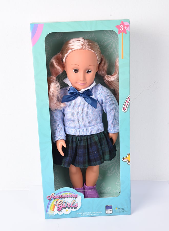 Awesome Girls Darlene Doll 18 Inch | Fashion Doll with Rooted Hair & Inset Eyes | Hypoallergenic, Non-Toxic, BPA-Free | Inspires Creative & Imaginative Play