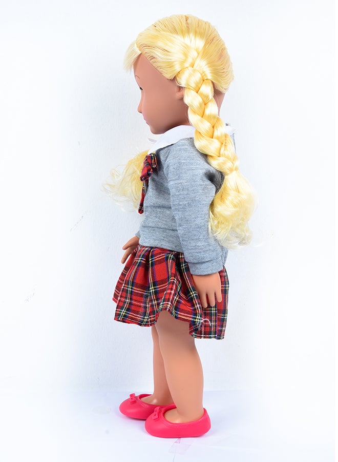 Awesome Girls Vera Doll 18 Inch | Fashion Doll with Rooted Hair & Inset Eyes | Safe, Hypoallergenic, Non-Toxic, BPA-Free | Inspires Creative Play & Style