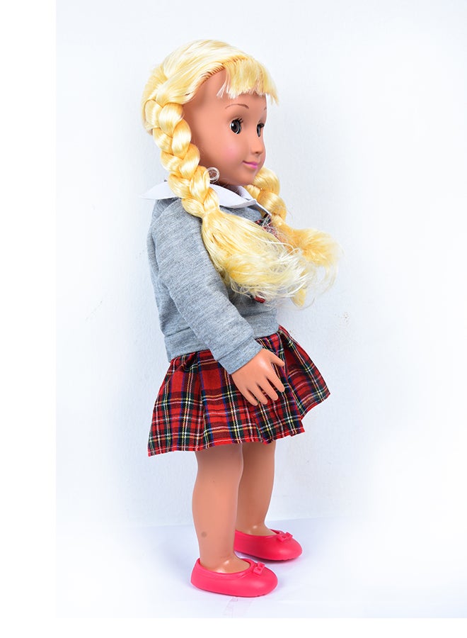 Awesome Girls Vera Doll 18 Inch | Fashion Doll with Rooted Hair & Inset Eyes | Safe, Hypoallergenic, Non-Toxic, BPA-Free | Inspires Creative Play & Style