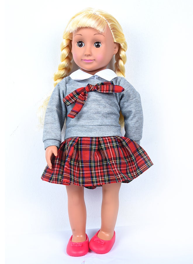 Awesome Girls Vera Doll 18 Inch | Fashion Doll with Rooted Hair & Inset Eyes | Safe, Hypoallergenic, Non-Toxic, BPA-Free | Inspires Creative Play & Style