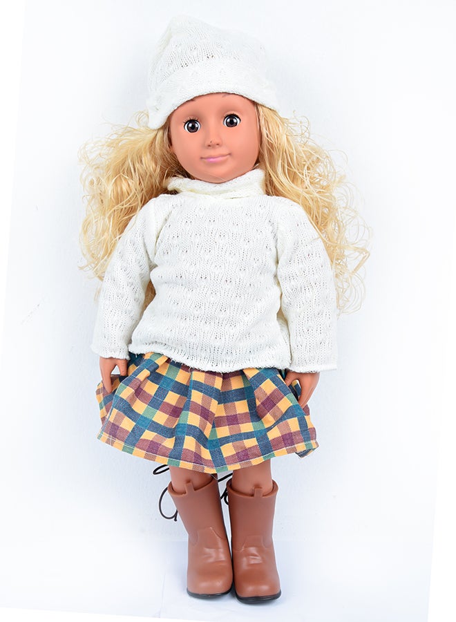 Awesome Girls Tiffany Doll 18 Inch | Stylish Fashion Doll with Beautiful Rooted Hair & Inset Eyes | Perfect for Creative Play, Safe & Hypoallergenic | Non-Toxic, BPA-Free