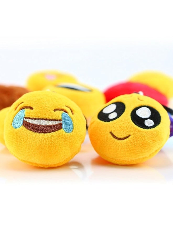 Dreampark 80 Pack Mini Emoticon Keychain Plush, Party Favors for Kids, Valentine's Day Gifts/Birthday Party Supplies, Emoticon Gifts Toys Carnival Prizes for Kids 2