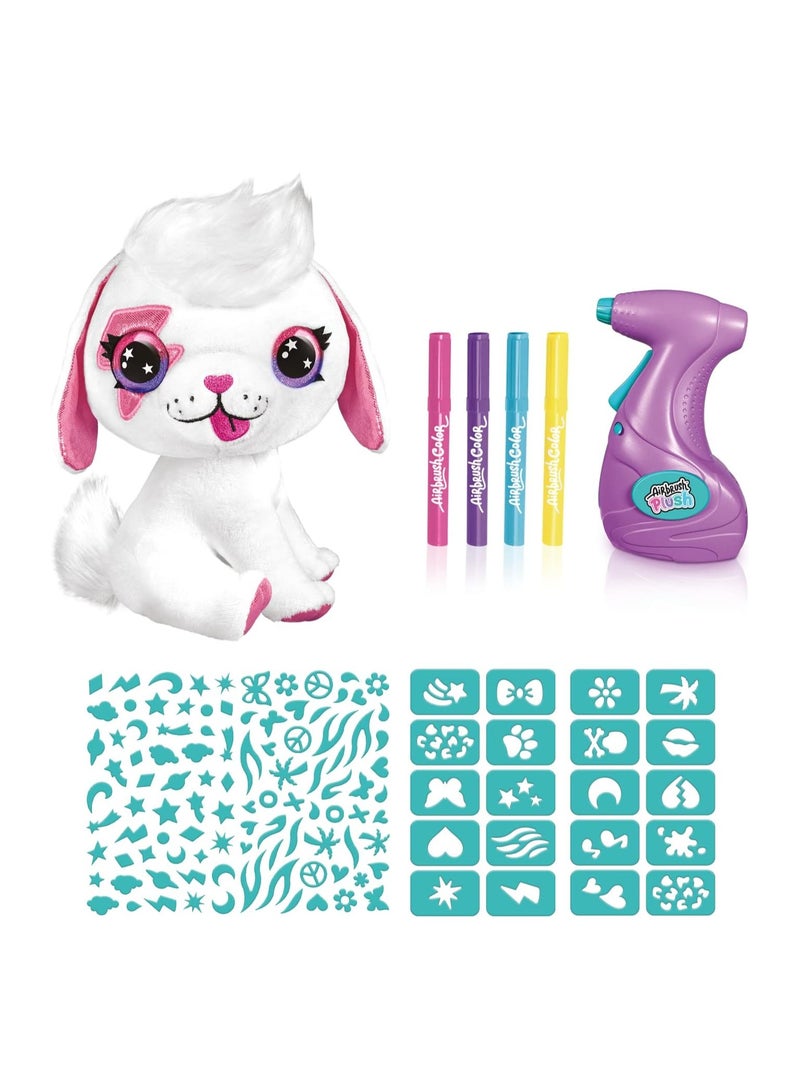 Canal Toys | Puppy Airbrush Plush | Spray Art Kit | Creative Fun | DIY Customizable Plush