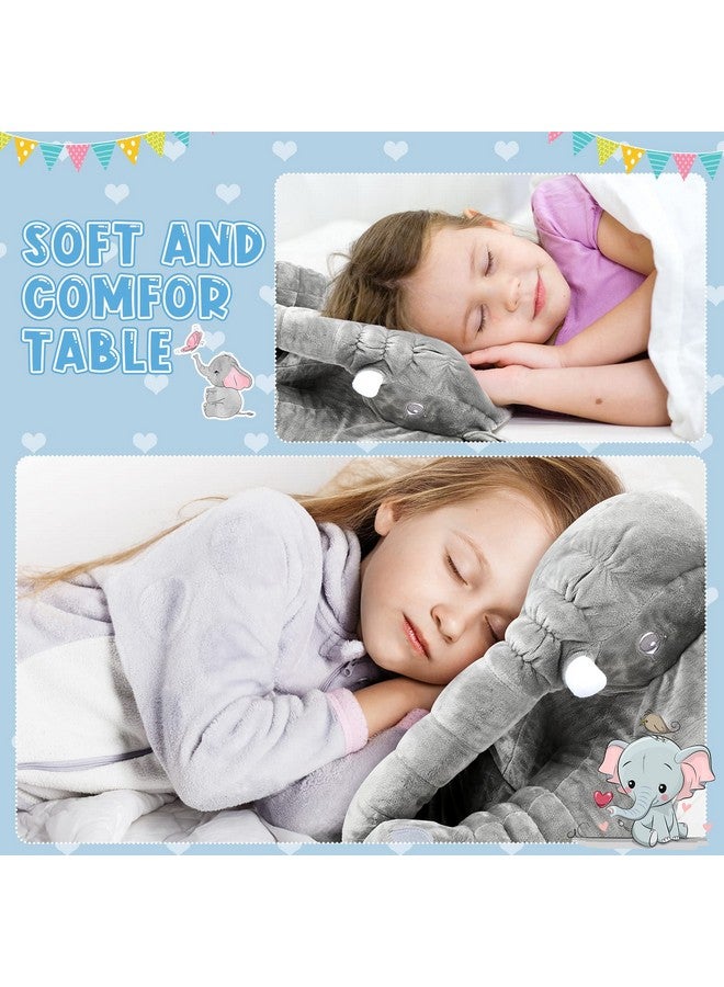 Giant Stuffed Elephant Plush Animal Toy Back To School Party Favor Huge Stuffed Elephant Soft Elephant Large Stuffed Animal Doll Gray Elephant Plush For Kids Girlfriend Home Decor(31.5 Inch)