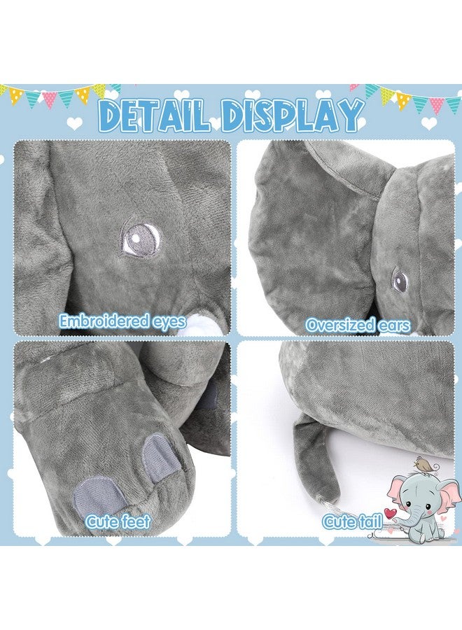 Giant Stuffed Elephant Plush Animal Toy Back To School Party Favor Huge Stuffed Elephant Soft Elephant Large Stuffed Animal Doll Gray Elephant Plush For Kids Girlfriend Home Decor(31.5 Inch)