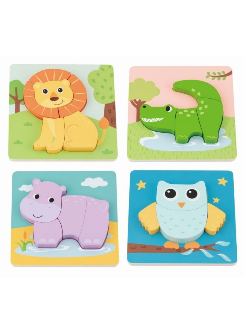 Lelin Chunky Animal puzzle 4pcs