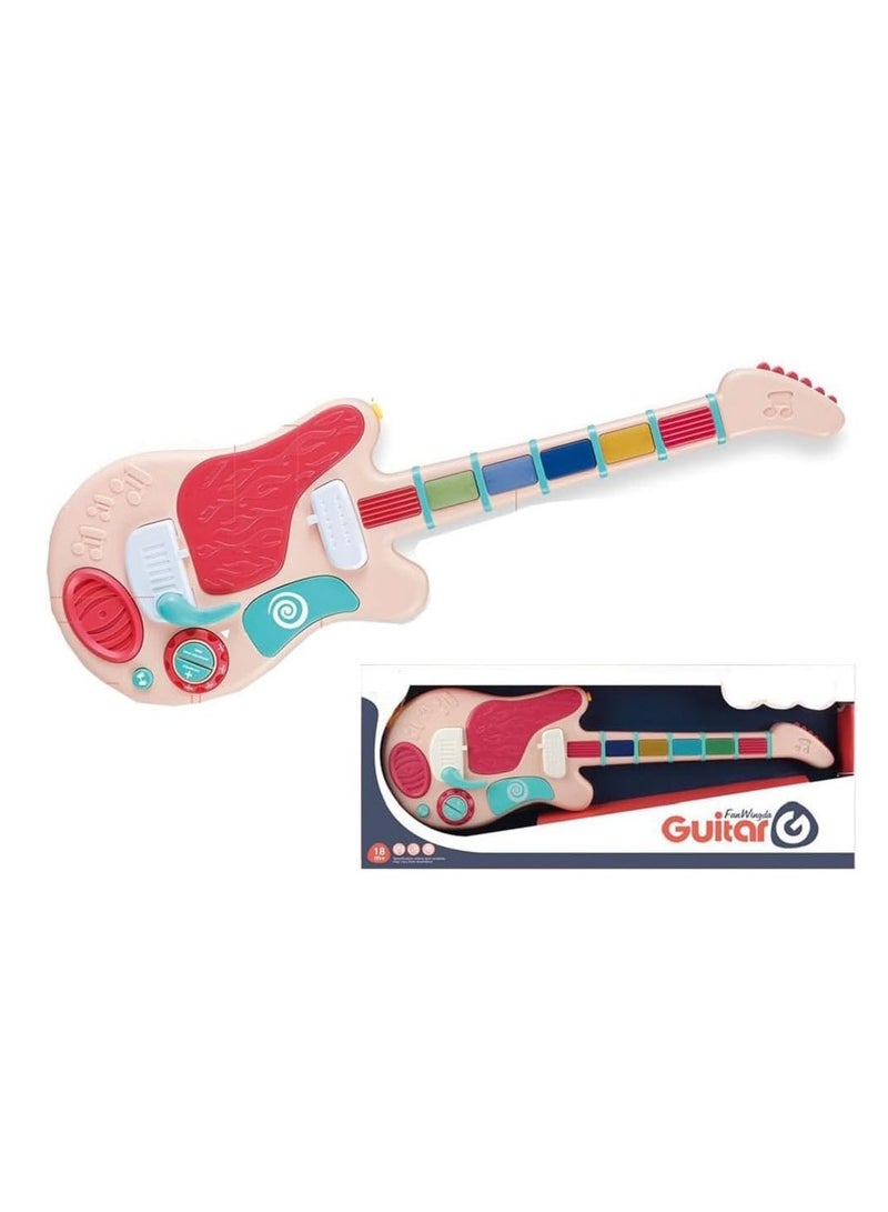 UKR Rocker Guitar Pink Electric Wireless Musical Toy – Fun Sound Guitar for Kids Ages 3+ – Perfect for Creative Play