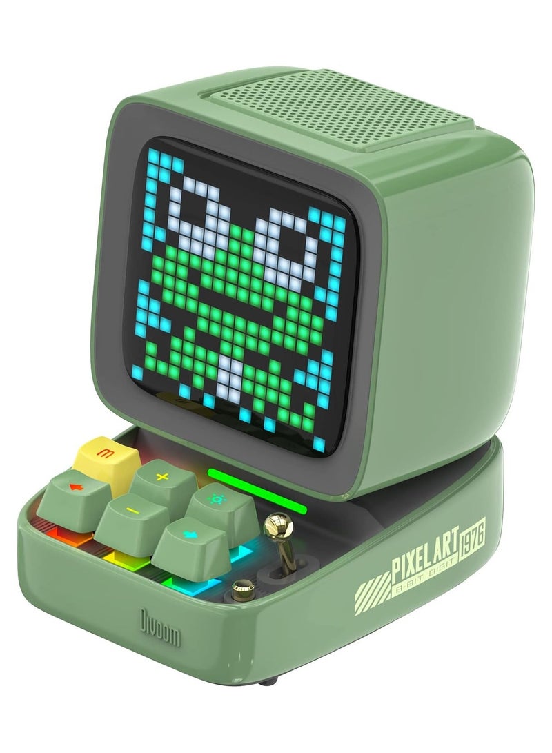 Divoom Ditoo Pro Bluetooth Mini Speaker – Retro Pixel Display, 10W Sound, Custom LED Art, Green