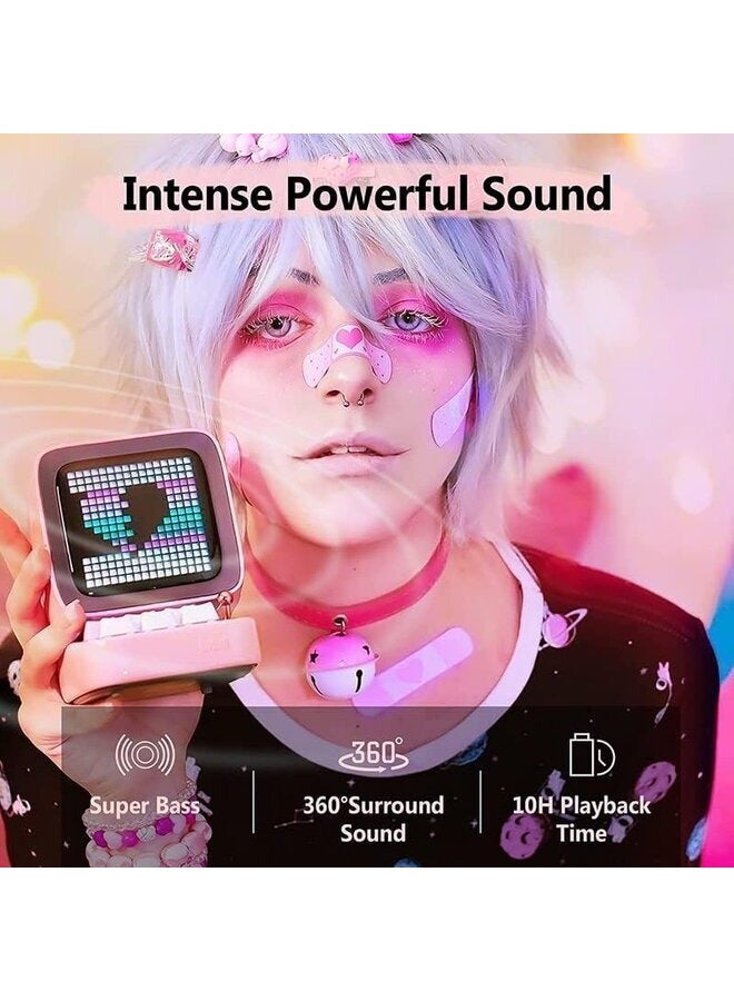 Divoom Ditoo Pro Bluetooth Mini Speaker - Pink