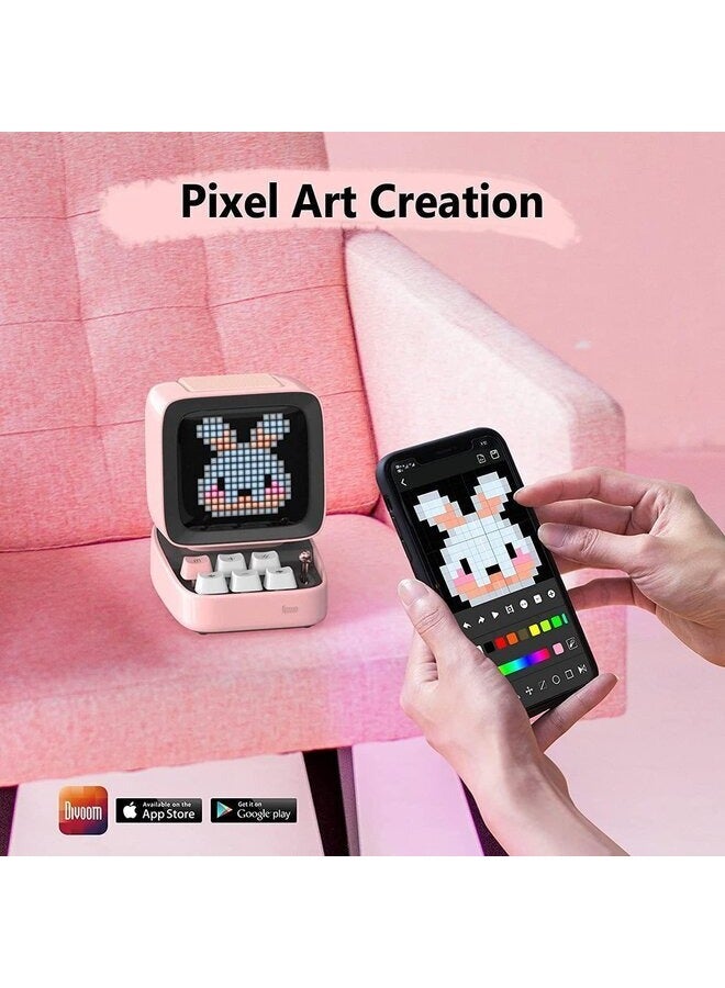 Divoom Ditoo Pro Bluetooth Mini Speaker - Pink