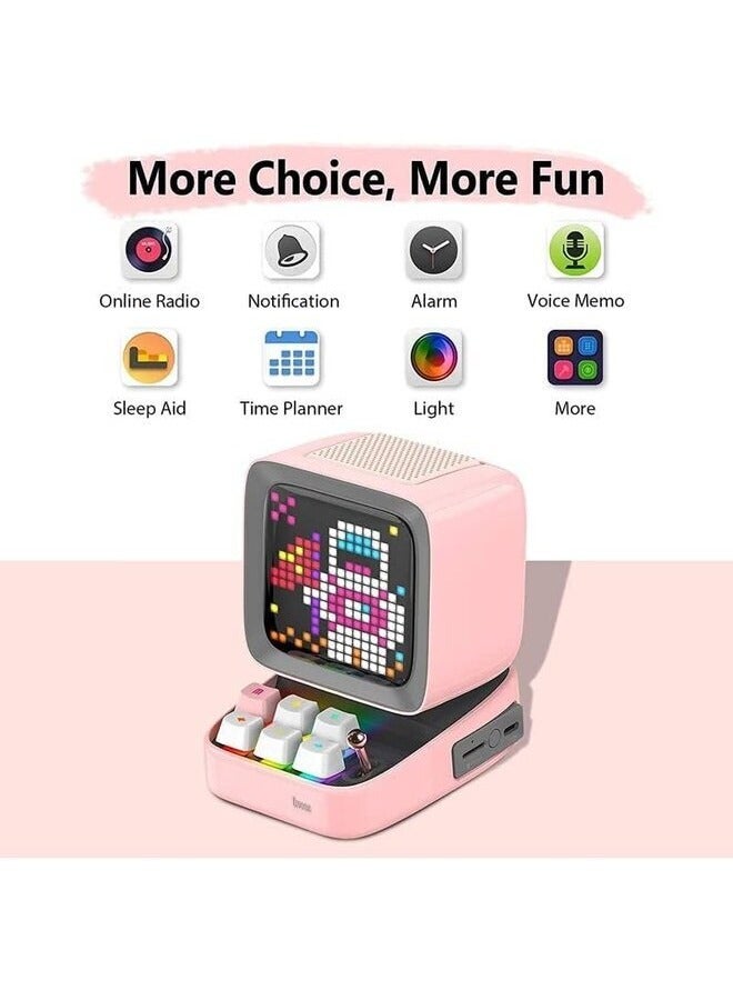 Divoom Ditoo Pro Bluetooth Mini Speaker - Pink