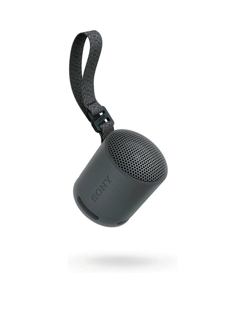SRS-XB100 Wireless Bluetooth Portable Lightweight Super-Compact Travel Speaker, Extra-Durable IP67 Waterproof & Dustproof, 16 Hour Battery, Versatile Strap, and Hands-Free Calling New Black