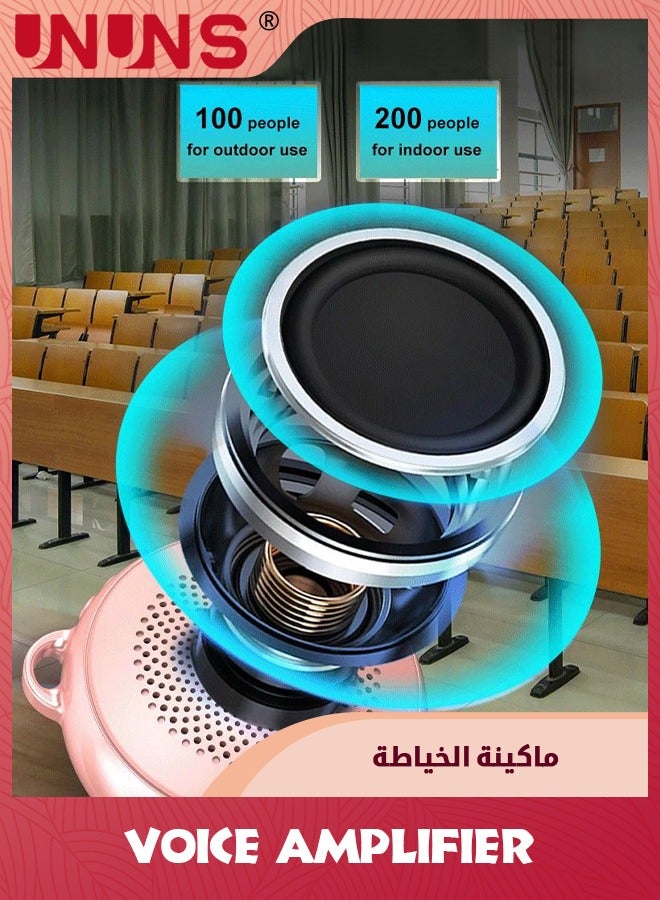 Voice Amplifier With Wired Microphone Headset,Megaphone Speaker Portable PA System With Waistband,Supports MP3 Format Audio For Tour Guides Coaches Yoga Fitness Instructors