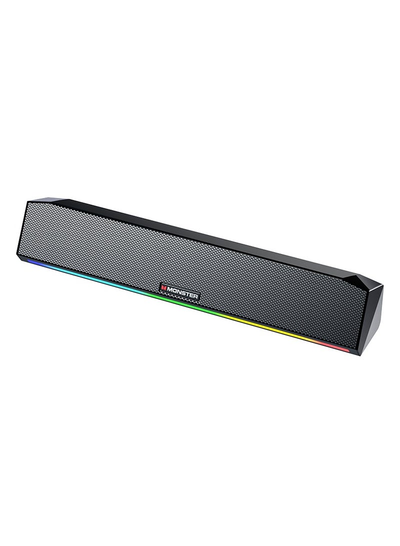 Monster G01 Bluetooth V5.2 Gaming Mini Soundbar - Black