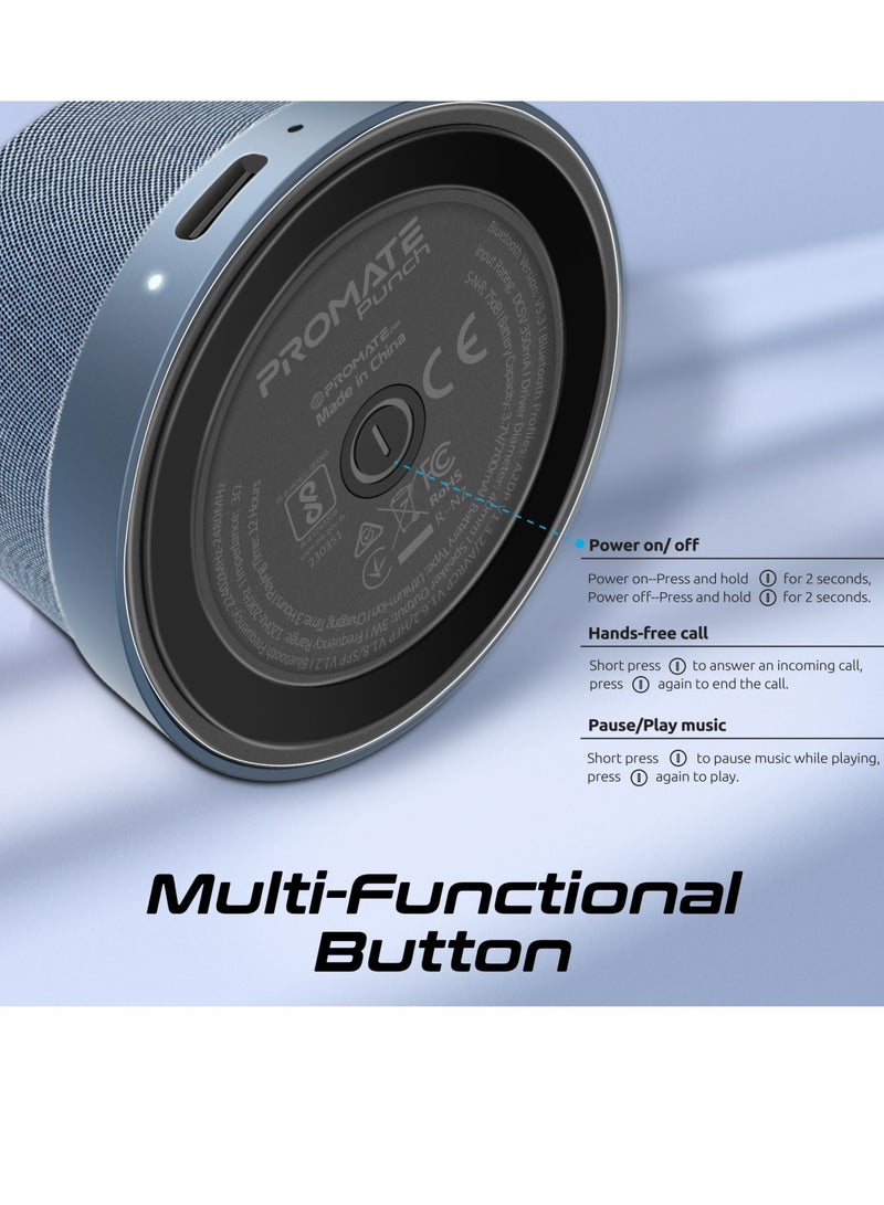 Bluetooth Magnetic Base Speaker, 3W True Wireless Portable Speaker with HD Sound, 40mm Dynamic Drivers, Long-Lasting 12H Playtime, and Bluetooth V5.3 for iPhone 16, Galaxy S25, Punch - Navy Blue