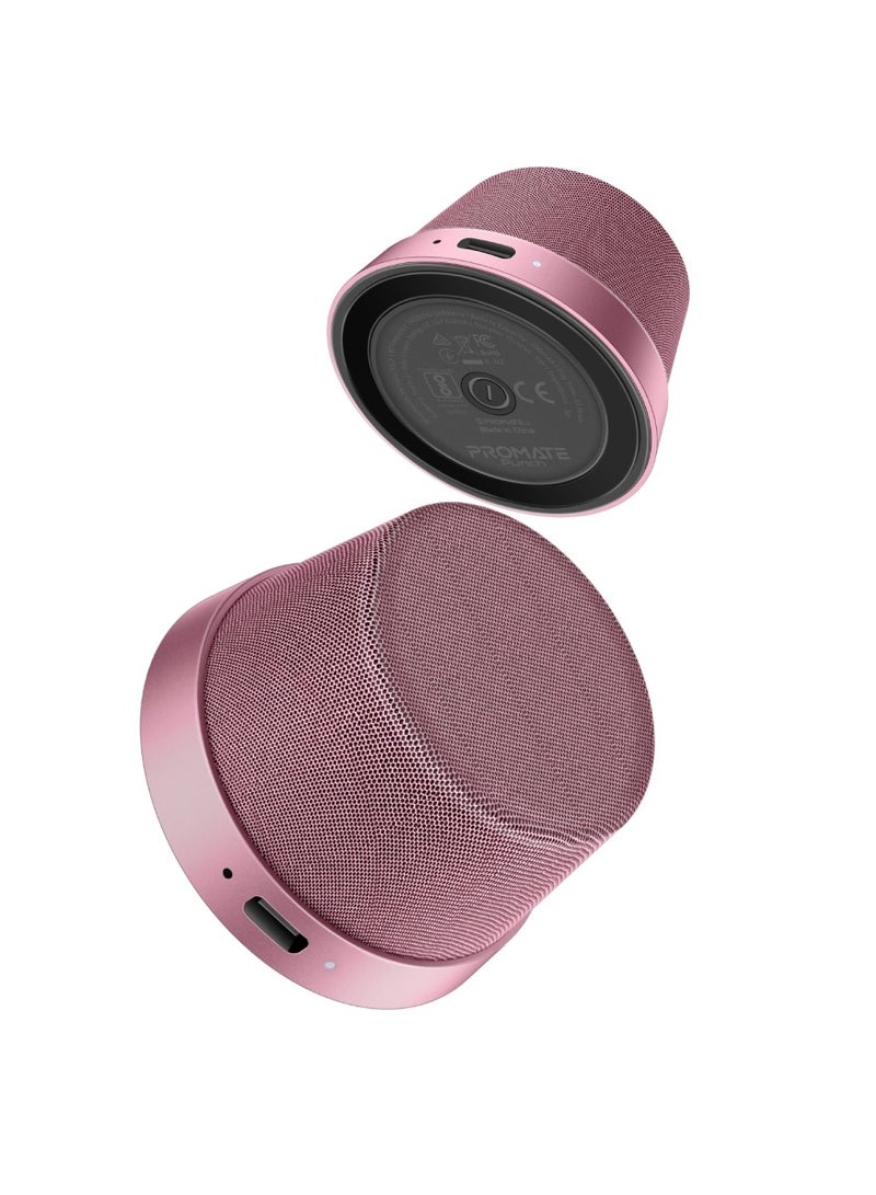 Bluetooth Magnetic Base Speaker, 3W True Wireless Portable Speaker With HD Sound, 40mm Dynamic Drivers, Long-Lasting 12H Playtime, And Bluetooth V5.3 for iPhone 16, Galaxy S25, Punch - Pink