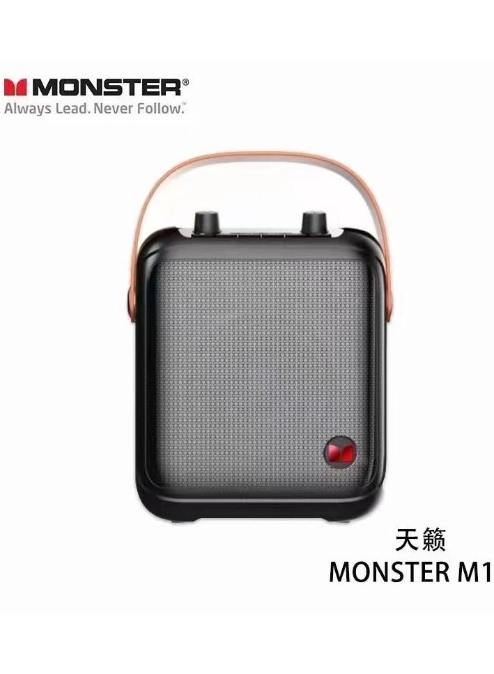 Monster Premium Portable Bluetooth Mobile Speaker with LED Display, Quick Song Selection, FM Radio