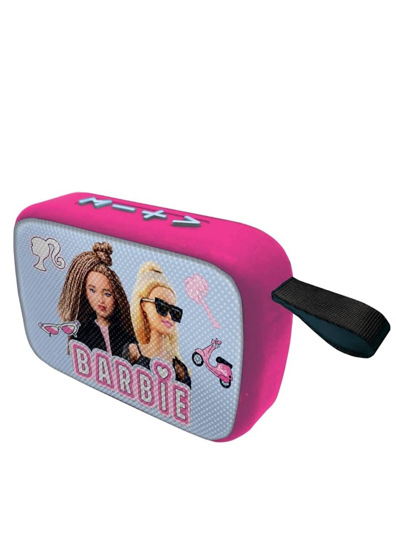 BARBIE BLUETOOTH PORTABLE SPEAKER WITH FABRIC FINISH