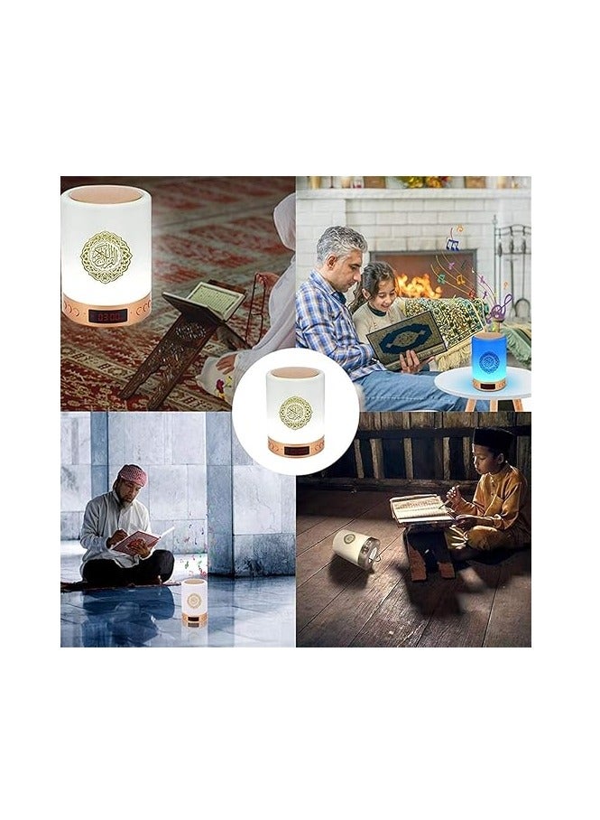 Azan Clock Quran Speaker Lamp SQ-122 Holy Quran Clock Speaker Lamp Supports 6000+ Cities With 16 Reciters and 18 Languages ​​Remote Touch Phone APP Control via Bluetooth