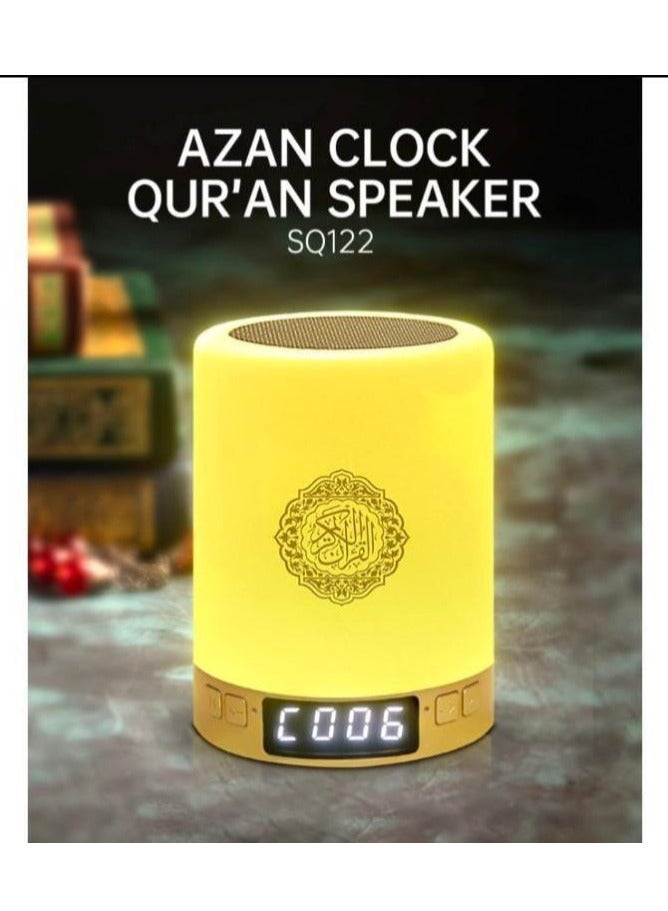 Azan Clock Quran Speaker Lamp SQ-122 Holy Quran Clock Speaker Lamp Supports 6000+ Cities With 16 Reciters and 18 Languages ​​Remote Touch Phone APP Control via Bluetooth