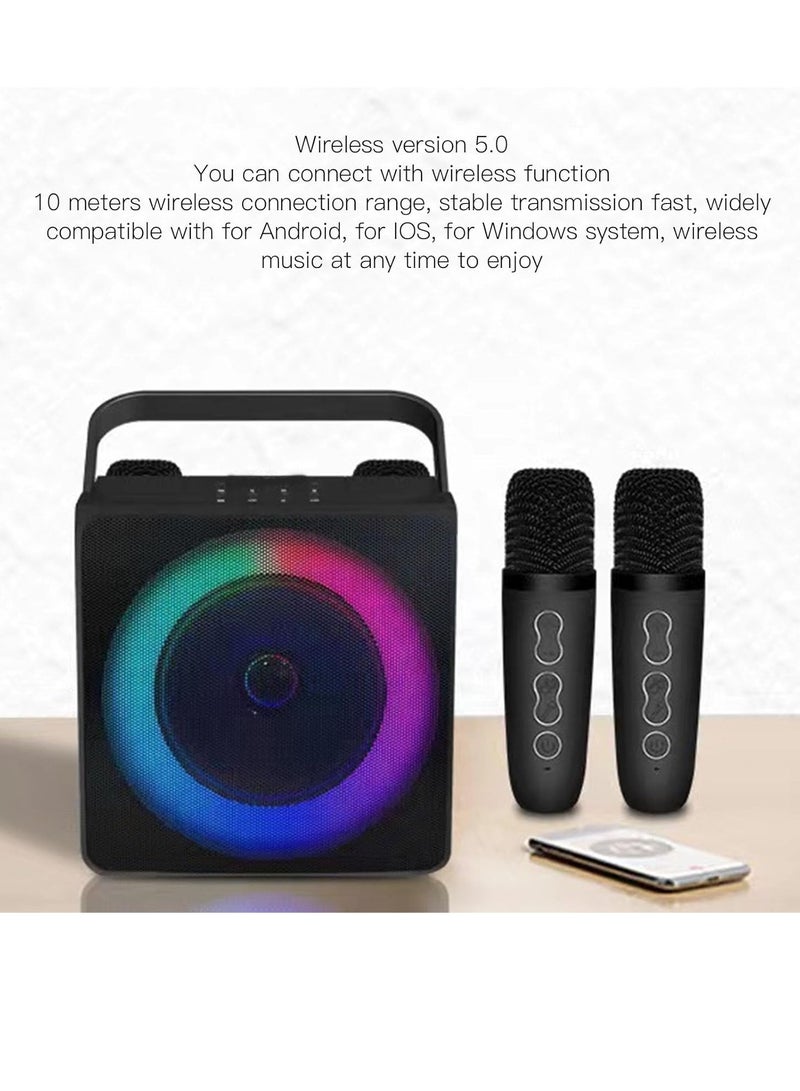 SD508 Home Karaoke Portable Bluetooth Speaker Dual Wireless Microphone Live TV FM Radio TF Card USB Subwoofer Music Center Audio