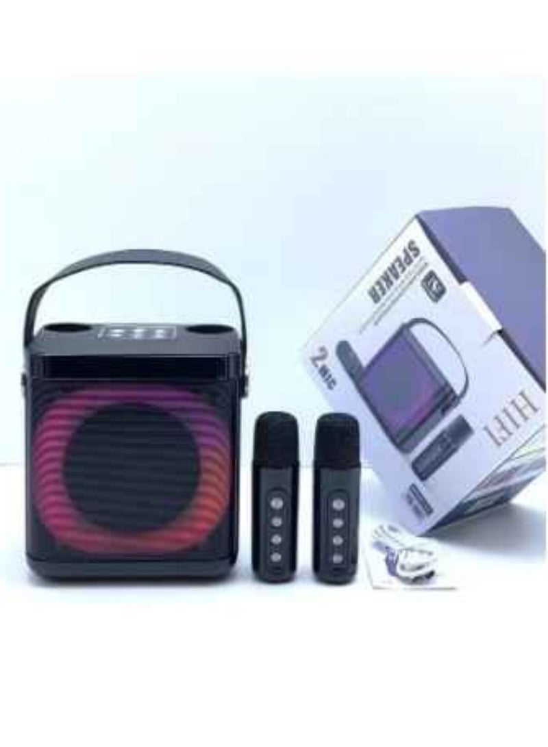 YS-307 Karaoke Bluetooth Speaker Dual Microphone Card Microphone Integrated K Song Bluetooth Subwoofer