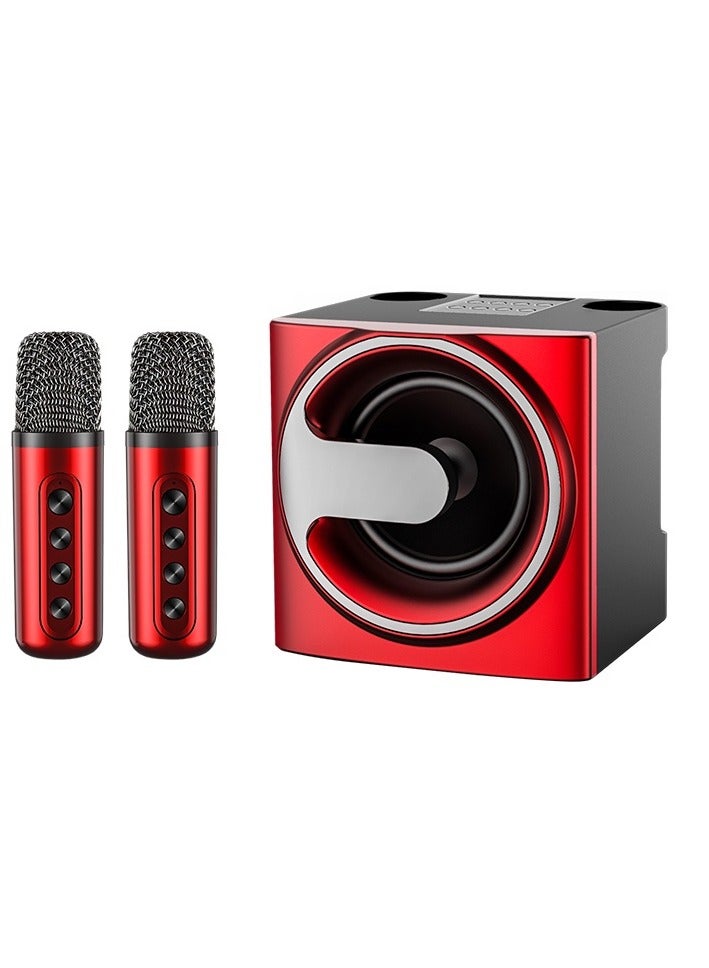YS-207 Portable Bluetooth Speaker with 2 Microphones Wireless Red