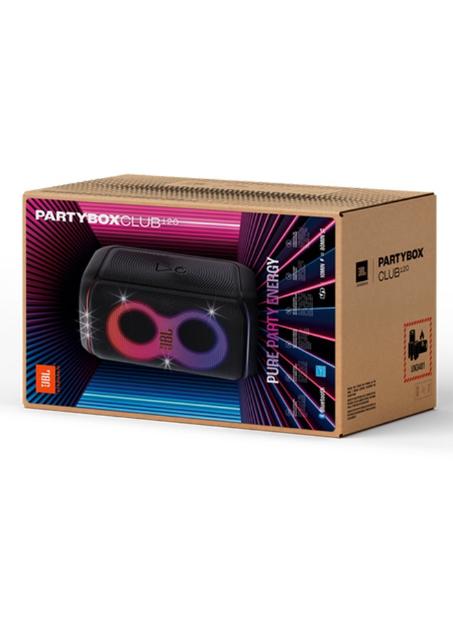 Partybox Club 120 Portable Party Speaker And Battery 200 Combo For Non Stop Party, JBLPBCLUB120UK+JBLBATTERY200 Black