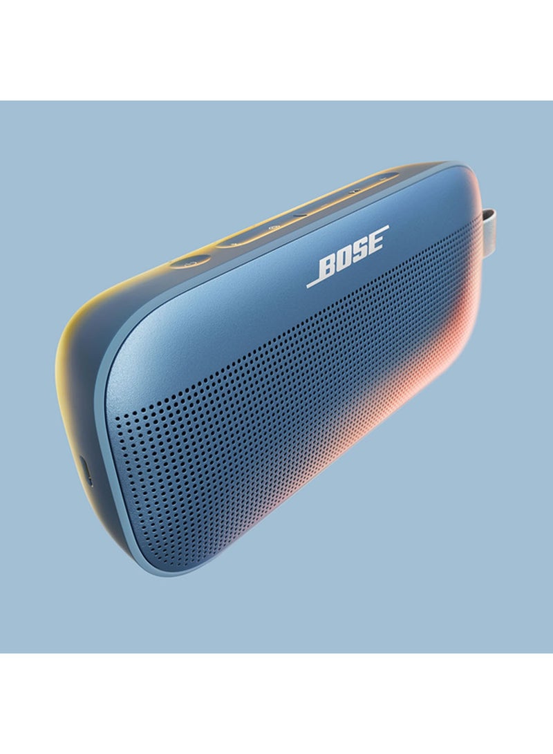 SoundLink Flex Portable Bluetooth Speaker (2nd Gen), Portable Outdoor Speaker with Hi-Fi Audio, Up to 12 Hours Battery Life, Waterproof and Dustproof Blue Dusk
