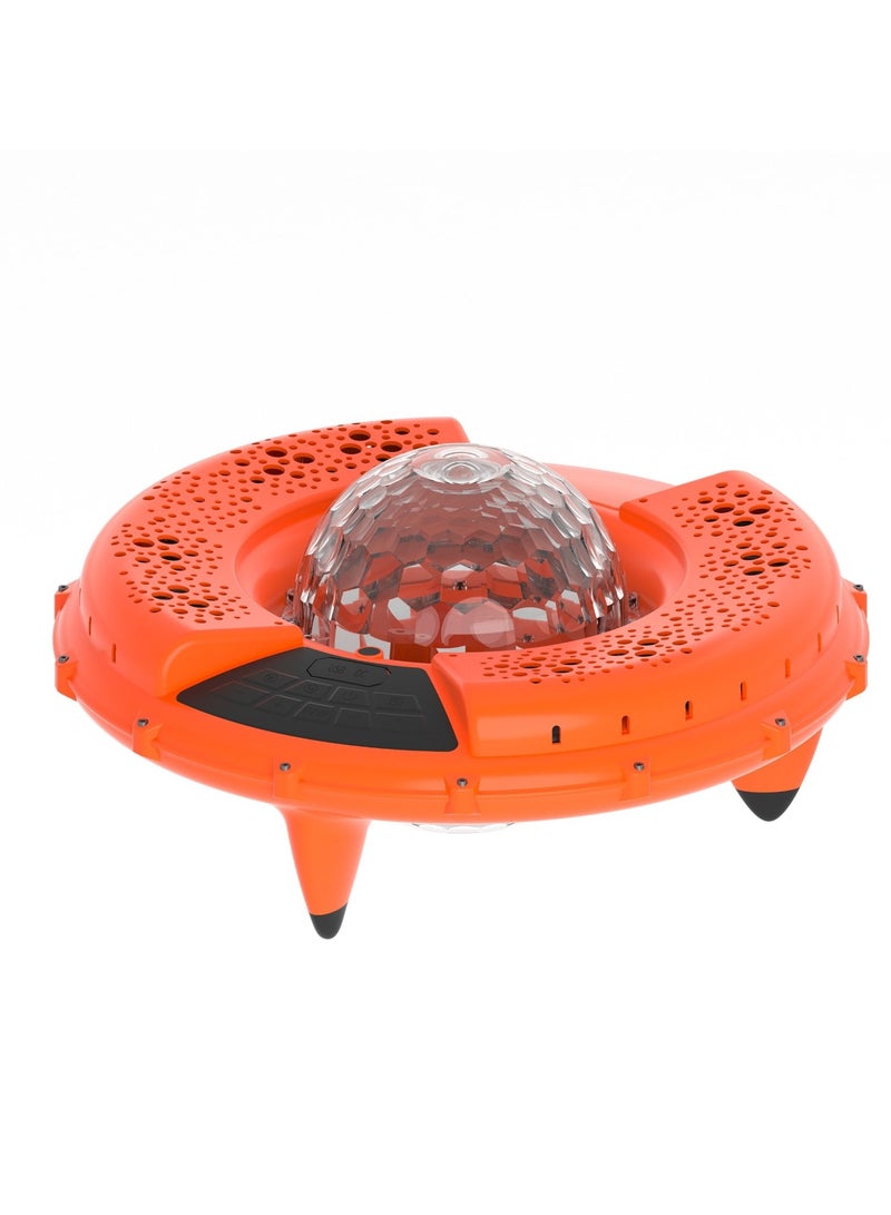 AQUA BLAST Floating Wireless Speaker with 120W power and Vibrant LED Lights / IP67 Water-resistant / Micro SD Slot  Bluetooth V5.4 / 13H  Playtime - Orange