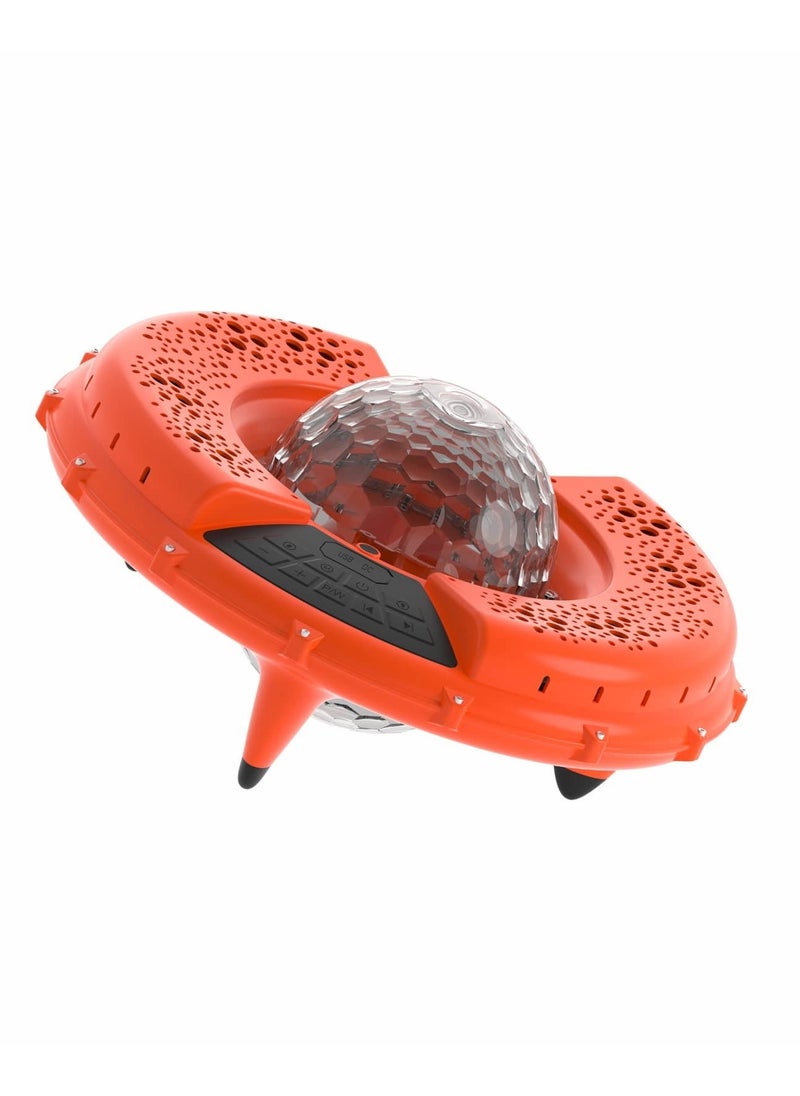 AQUA BLAST Floating Wireless Speaker with 120W power and Vibrant LED Lights / IP67 Water-resistant / Micro SD Slot  Bluetooth V5.4 / 13H  Playtime - Orange