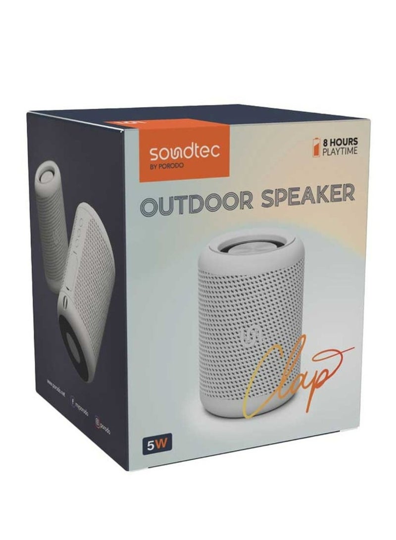 Soundtec Waterproof IP65 Portable Bluetooth Speaker - Grey