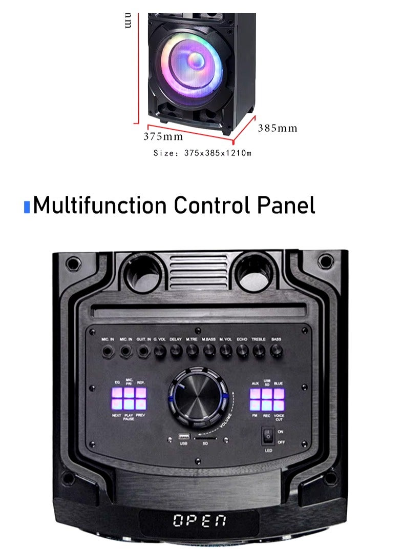 2.0 home theater tower speaker wooden box professional party speaker IS481