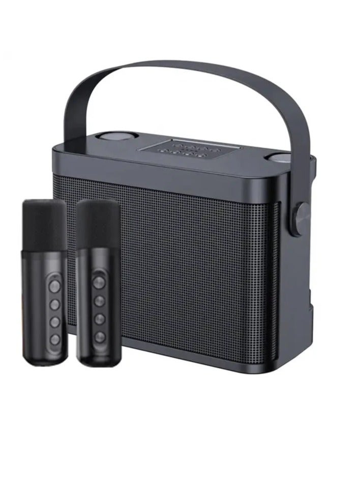 YS-219 Karaoke Machine with 2 Wireless Microphones Portable Speaker