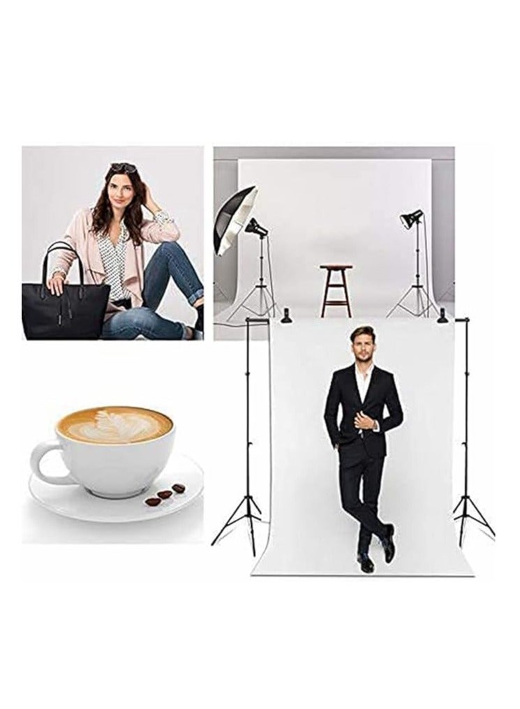 Backdrop Stand Kit with 3pcs Backdrops Photography Backdrop Support System Adjustable Photo Background Screen Stand