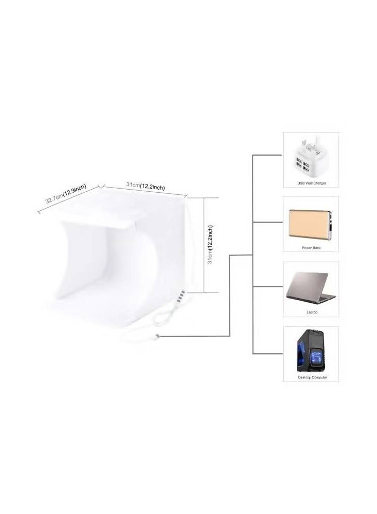 Foldable Lighting Softbox With Backdrop White