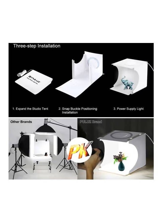 Foldable Lighting Softbox With Backdrop Whitev