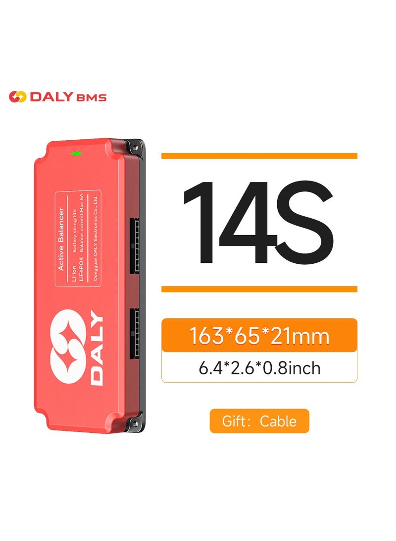 Daly Smart Lifepo4 14S 1A Active Balancer – Bluetooth Enabled Battery Equalizer for 18650 Lithium Batteries