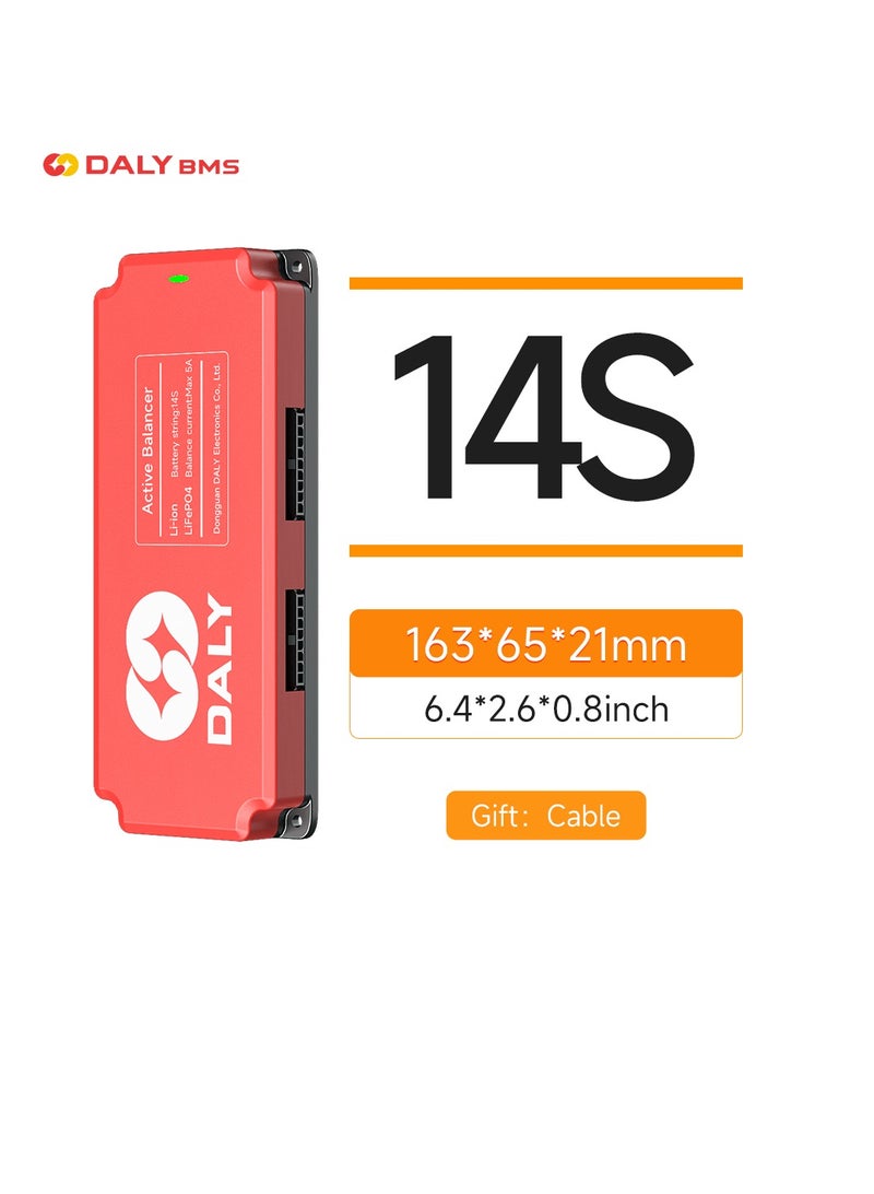 Daly Smart Lifepo4 14S 5A Active Balancer – High-Current Lithium Battery Equalizer for 18650 Packs